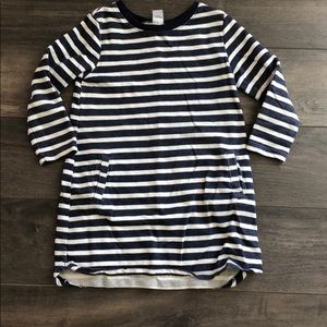 Girls blue and white stripe dress